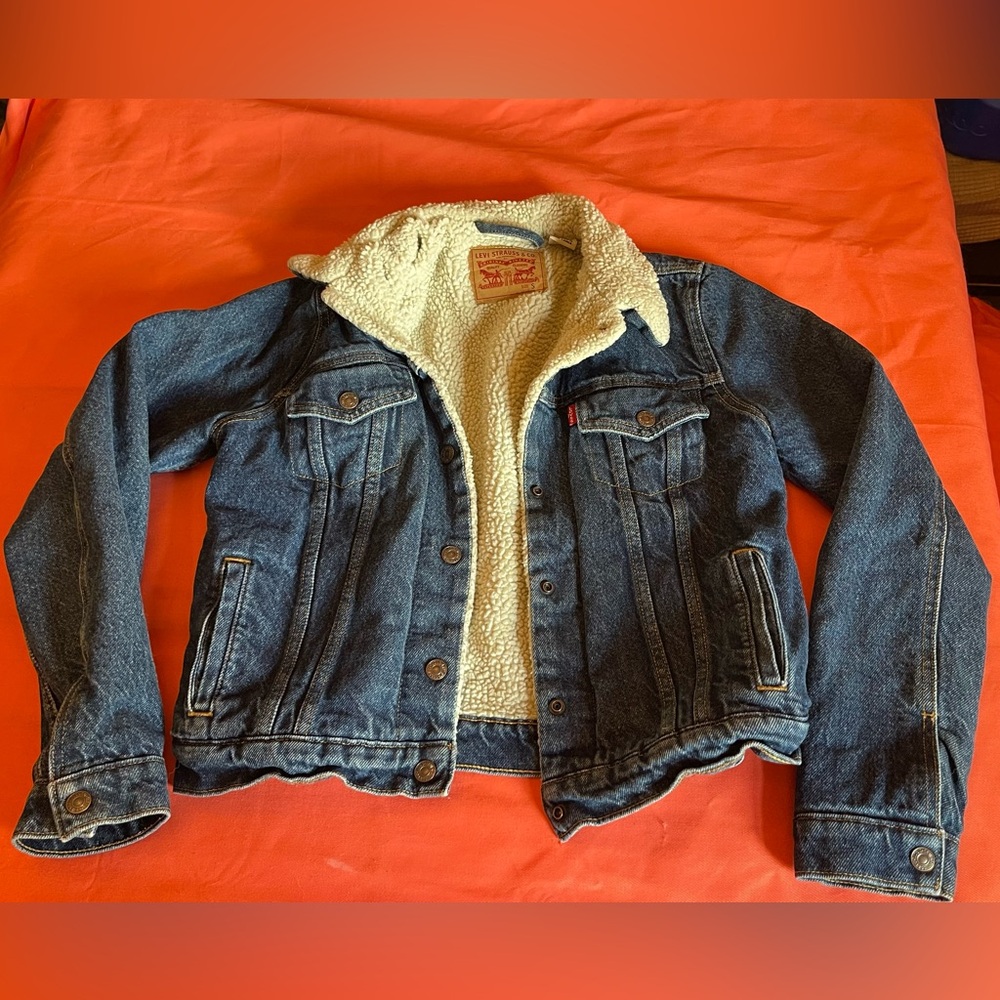 Levi's Blue Denim Jacket with Cream Lining